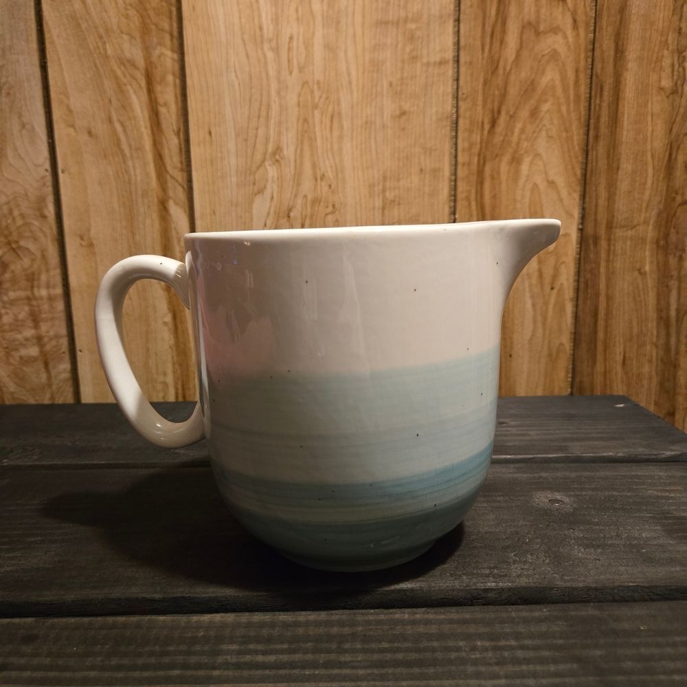 Boston Warehouse Reactive Glaze Pitcher, 44 oz, Aqua